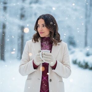 Tahari Red and Pink Diamond Sweater